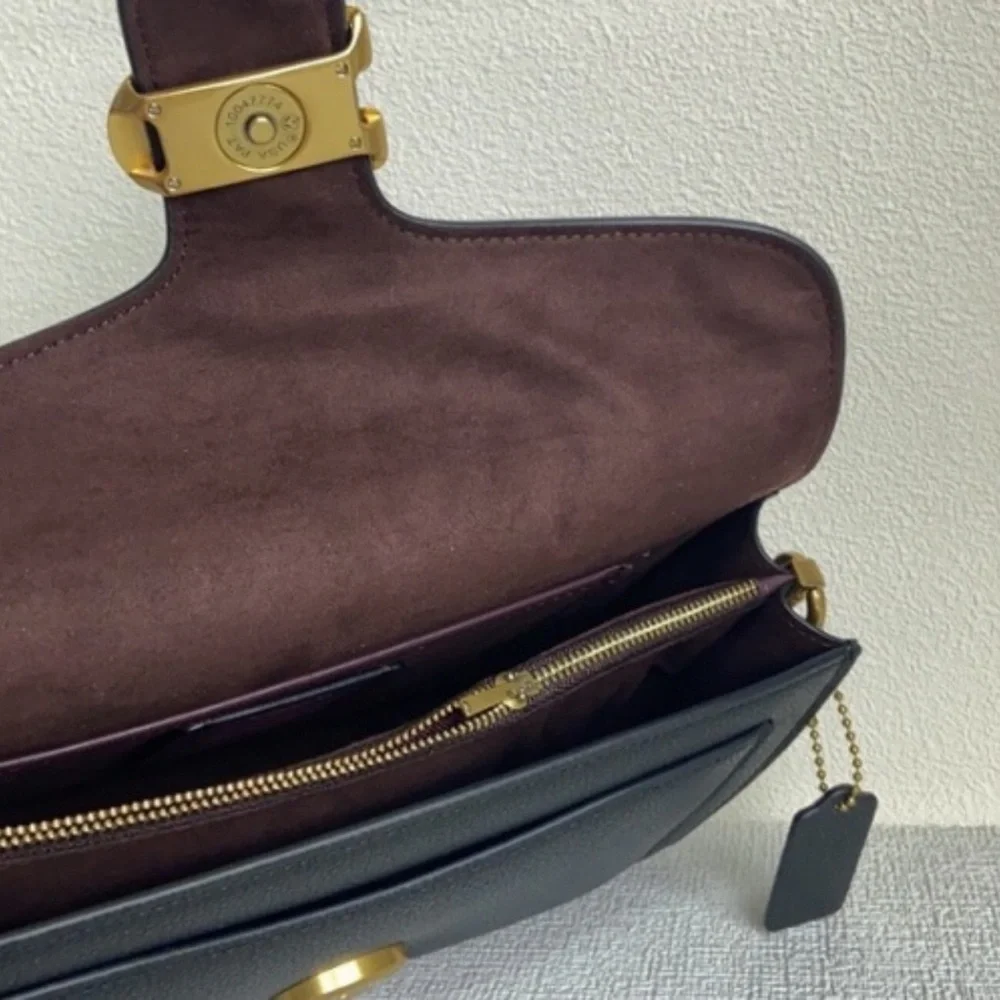 Coach Tabby Black Shoulder Bag | Gold C Hardware